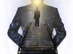 Businessman Success Stairs Startup Goal Level